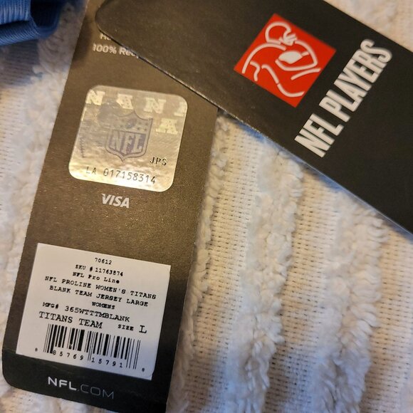 NWT Fanatics NFL Pro Line Blue Tennessee Titans Football Jersey  Womens Large - Picture 5 of 9